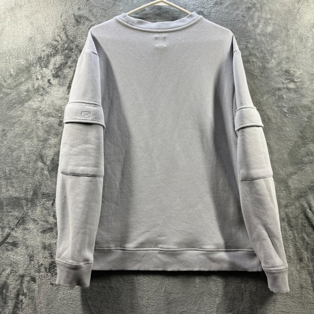 River Island Sweater Adult Medium Gray Jumper Pullover Sweatshirt Pockets Cotton - Picture 2 of 7